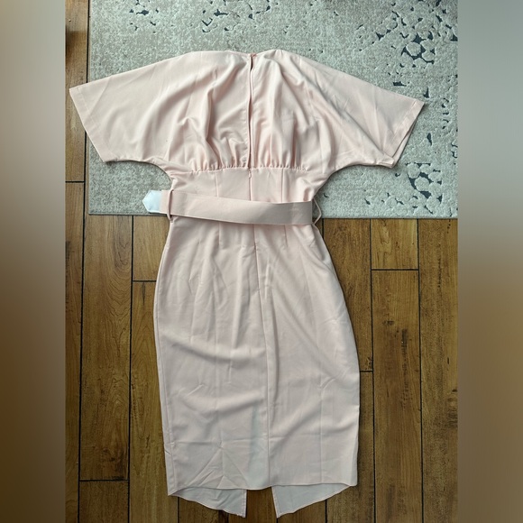 BLUSH PINK ASOS MIDI PENCIL DRESS - Picture 3 of 3